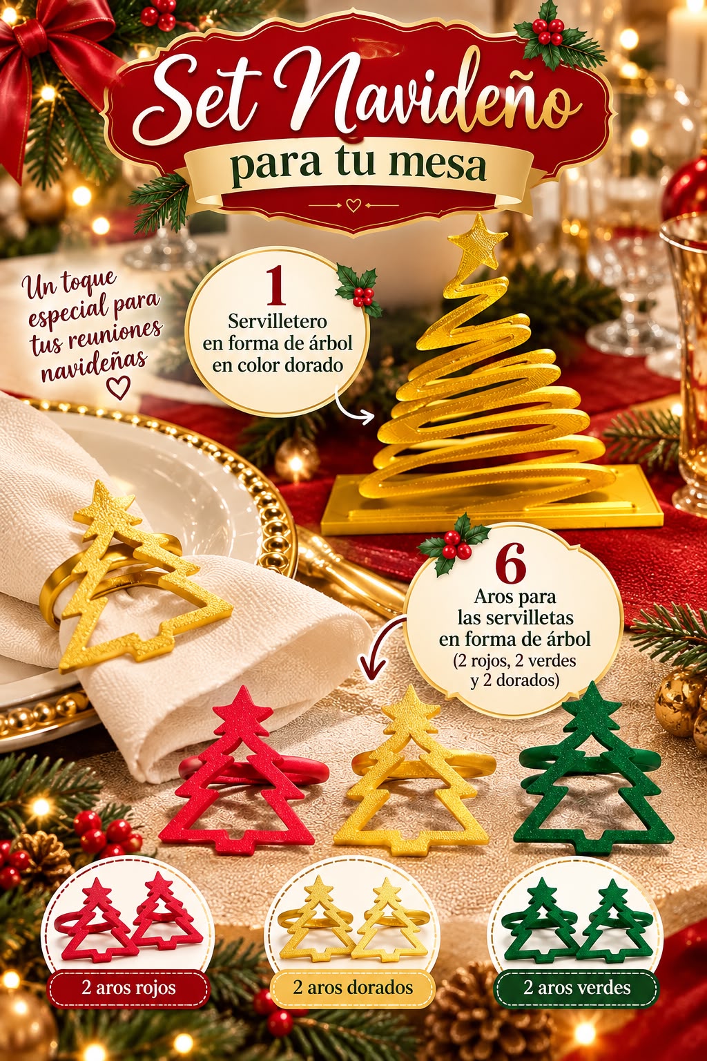 Set Navideño para Tu mesa