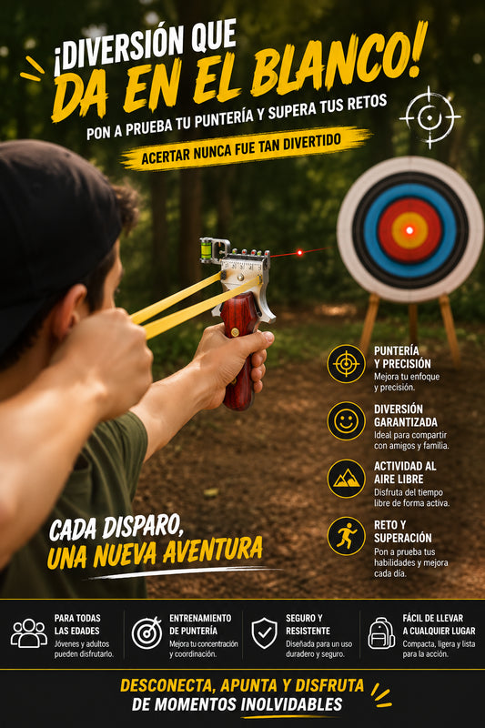 Cauchera - Resortera Con Mira Laser